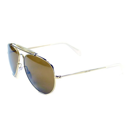 CELINE CL 41490 J5G/HR Brown Gold Aviators - Picture 3 of 4